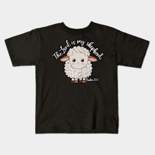 The Lord Is My Shepherd Christian Sheep Kids T-Shirt